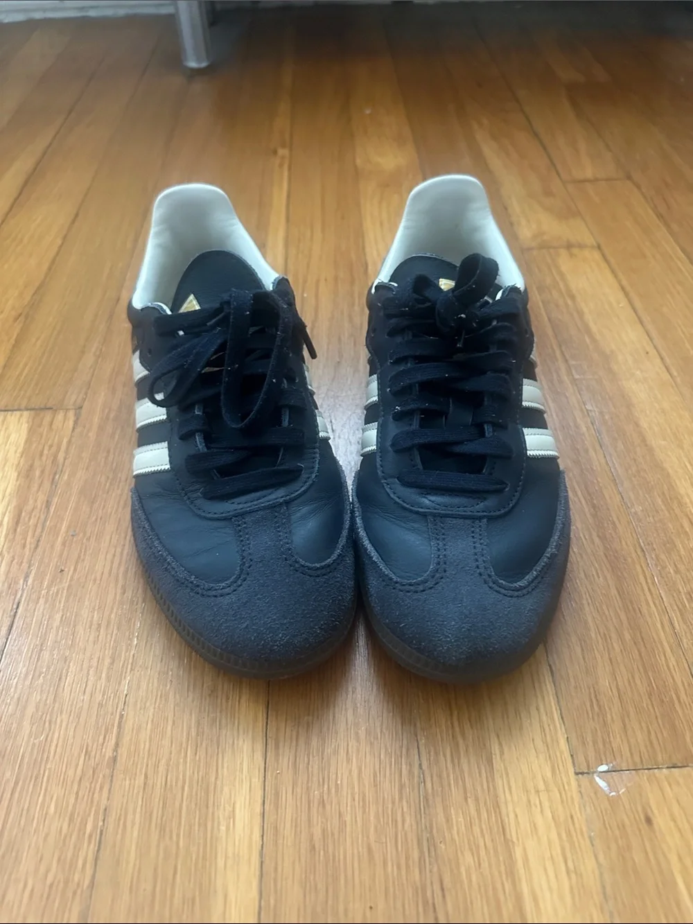 Navy blue Adidas Sambas